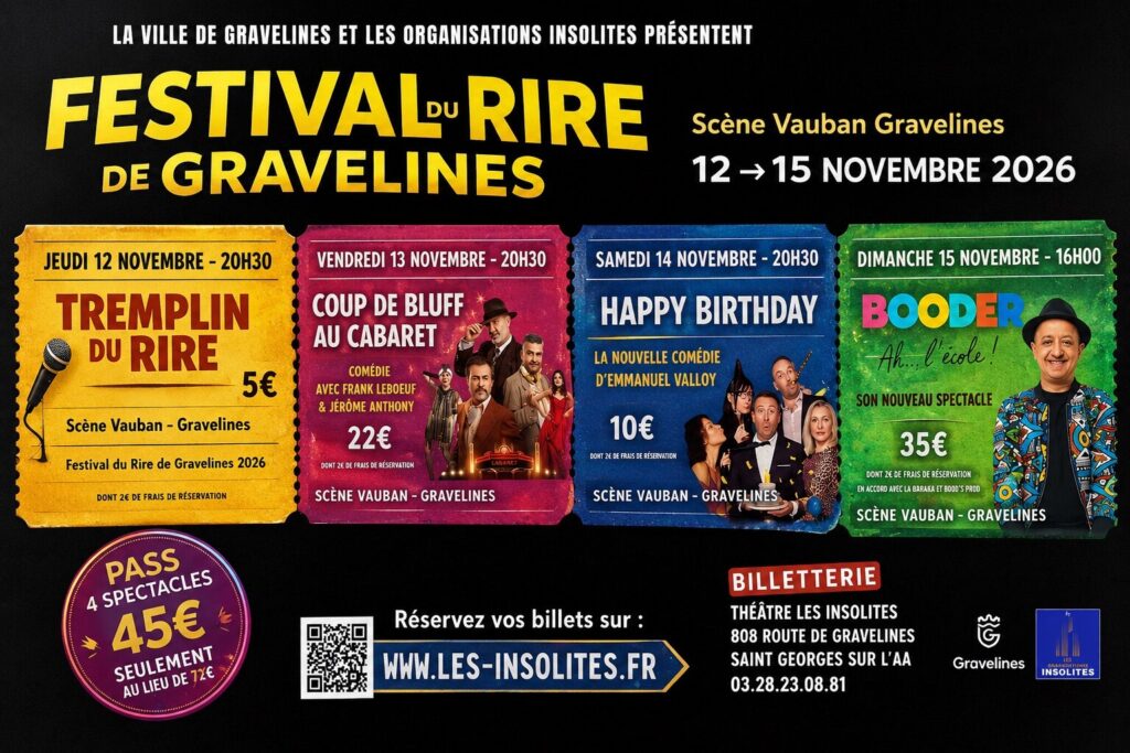 festival rire gravelines 2026 location calais